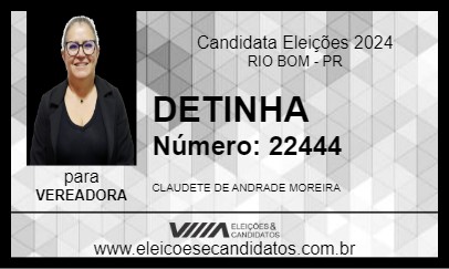 Candidato DETINHA 2024 - RIO BOM - Eleições