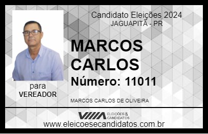 Candidato MARCOS CARLOS 2024 - JAGUAPITÃ - Eleições