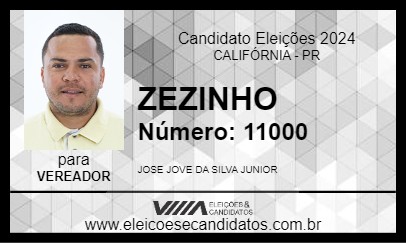 Candidato ZEZINHO 2024 - CALIFÓRNIA - Eleições