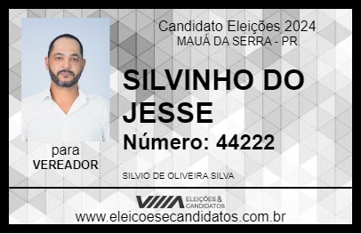 Candidato SILVINHO DO JESSE 2024 - MAUÁ DA SERRA - Eleições