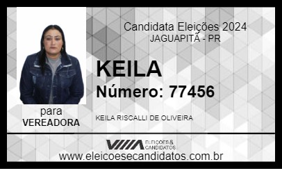 Candidato KEILA 2024 - JAGUAPITÃ - Eleições