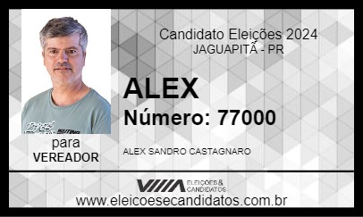 Candidato ALEX 2024 - JAGUAPITÃ - Eleições