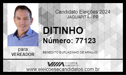 Candidato DITINHO 2024 - JAGUAPITÃ - Eleições