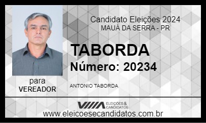 Candidato TABORDA 2024 - MAUÁ DA SERRA - Eleições