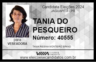 Candidato TANIA DO PESQUEIRO 2024 - JAGUAPITÃ - Eleições