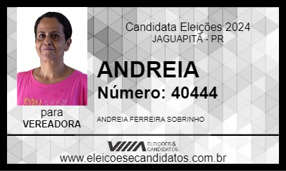 Candidato ANDREIA 2024 - JAGUAPITÃ - Eleições