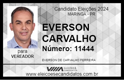 Candidato EVERSON CARVALHO 2024 - MARINGÁ - Eleições