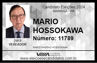 Candidato MARIO HOSSOKAWA 2024 - MARINGÁ - Eleições