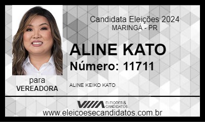 Candidato ALINE KATO 2024 - MARINGÁ - Eleições