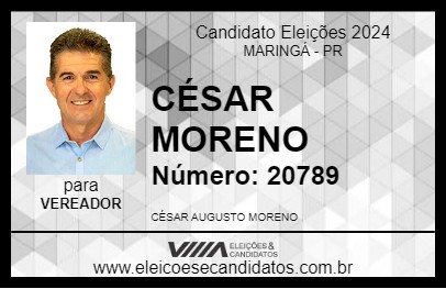 Candidato CÉSAR MORENO 2024 - MARINGÁ - Eleições