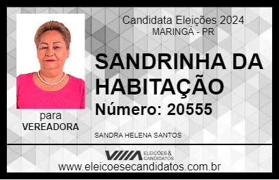 Candidato SANDRINHA DA HABITAÇÃO 2024 - MARINGÁ - Eleições