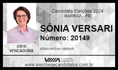 Candidato SÔNIA VERSARI 2024 - MARINGÁ - Eleições