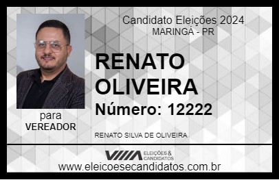 Candidato RENATO OLIVEIRA 2024 - MARINGÁ - Eleições