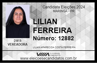 Candidato LILIAN FERREIRA 2024 - MARINGÁ - Eleições