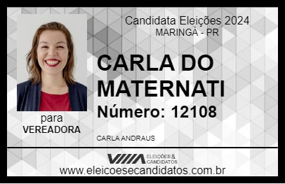 Candidato CARLA DO MATERNATI 2024 - MARINGÁ - Eleições