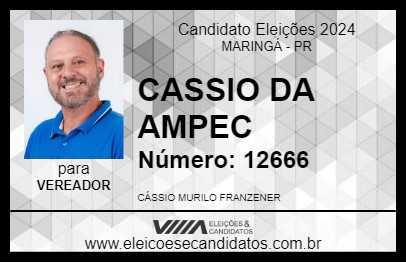 Candidato CÁSSIO MURILO 2024 - MARINGÁ - Eleições