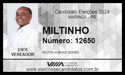 Candidato MILTINHO 2024 - MARINGÁ - Eleições