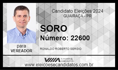 Candidato SORO 2024 - GUAIRAÇÁ - Eleições