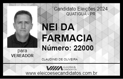 Candidato NEI DA FARMACIA 2024 - QUATIGUÁ - Eleições