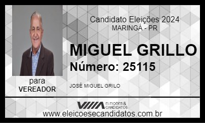 Candidato MIGUEL GRILLO 2024 - MARINGÁ - Eleições