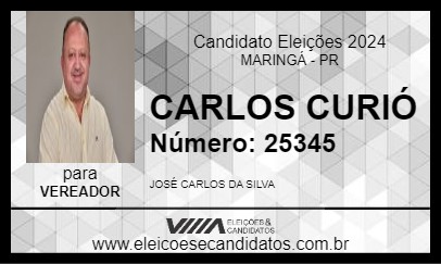 Candidato CARLOS CURIÓ 2024 - MARINGÁ - Eleições