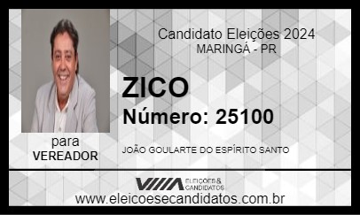 Candidato ZICO 2024 - MARINGÁ - Eleições