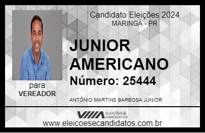 Candidato JUNIOR AMERICANO 2024 - MARINGÁ - Eleições