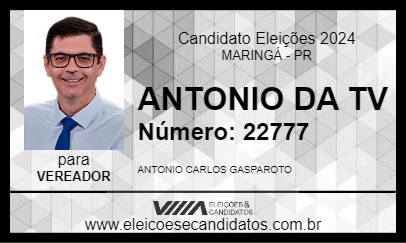 Candidato ANTONIO DA TV 2024 - MARINGÁ - Eleições