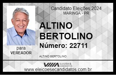 Candidato ALTINO BERTOLINO 2024 - MARINGÁ - Eleições