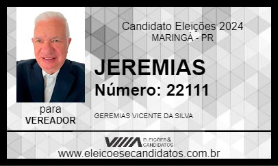 Candidato JEREMIAS 2024 - MARINGÁ - Eleições