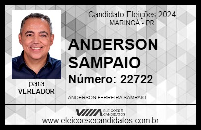 Candidato ANDERSON SAMPAIO 2024 - MARINGÁ - Eleições