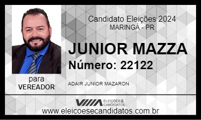 Candidato JUNIOR MAZA 2024 - MARINGÁ - Eleições