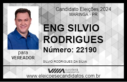 Candidato ENG SILVIO RODRIGUES 2024 - MARINGÁ - Eleições