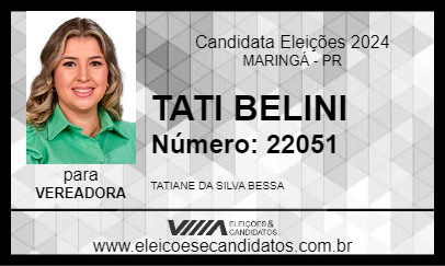 Candidato TATI BELINI 2024 - MARINGÁ - Eleições