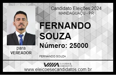 Candidato FERNANDO SOUZA 2024 - MANDAGUAÇU - Eleições