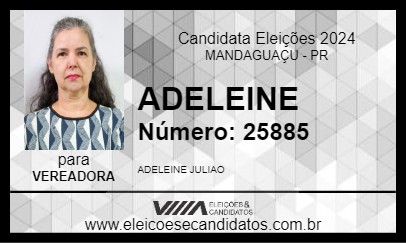 Candidato ADELEINE 2024 - MANDAGUAÇU - Eleições