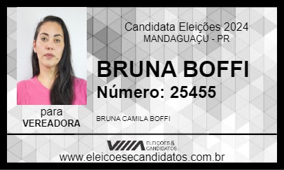 Candidato BRUNA BOFFI 2024 - MANDAGUAÇU - Eleições