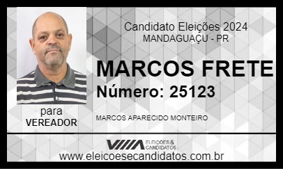 Candidato MARCOS FRETE 2024 - MANDAGUAÇU - Eleições