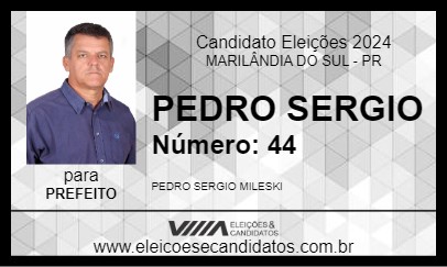 Candidato PEDRO SERGIO 2024 - MARILÂNDIA DO SUL - Eleições