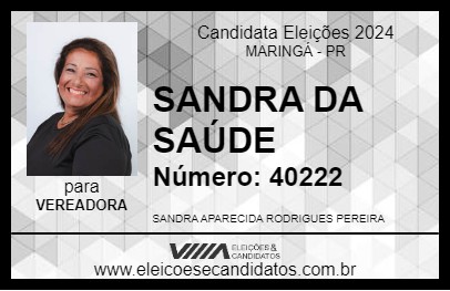 Candidato SANDRA DA SAÚDE 2024 - MARINGÁ - Eleições