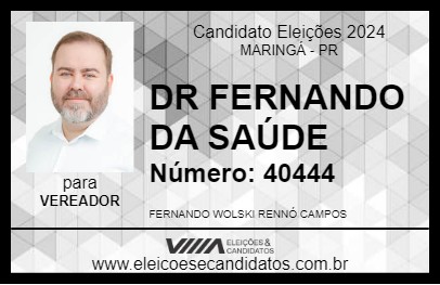 Candidato DR FERNANDO DA SAÚDE 2024 - MARINGÁ - Eleições