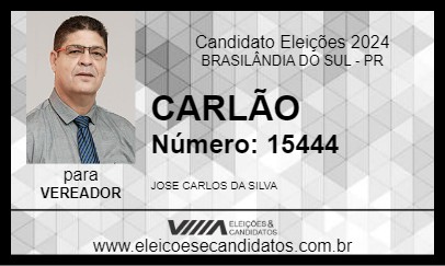 Candidato CARLÃO 2024 - BRASILÂNDIA DO SUL - Eleições