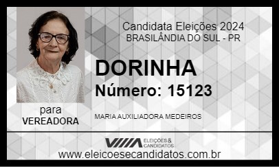 Candidato DORINHA 2024 - BRASILÂNDIA DO SUL - Eleições