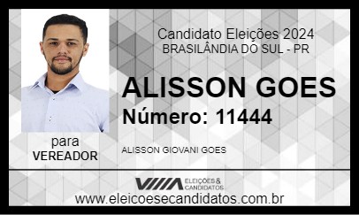 Candidato ALISSON GOES 2024 - BRASILÂNDIA DO SUL - Eleições