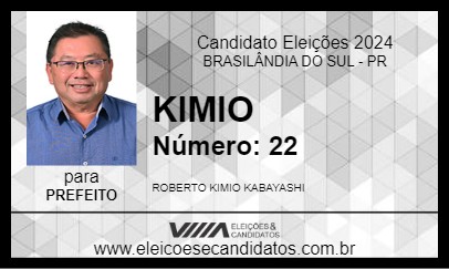 Candidato KIMIO 2024 - BRASILÂNDIA DO SUL - Eleições