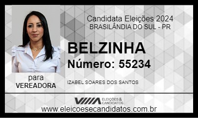 Candidato BELZINHA 2024 - BRASILÂNDIA DO SUL - Eleições