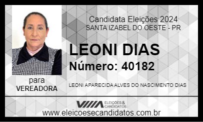 Candidato LEONI DIAS 2024 - SANTA IZABEL DO OESTE - Eleições