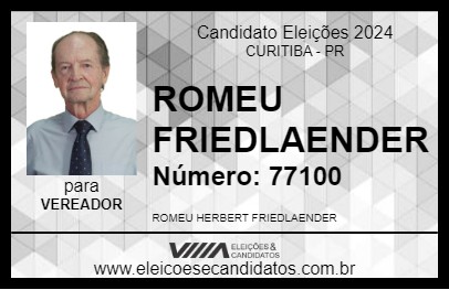 Candidato ROMEU FRIEDLAENDER 2024 - CURITIBA - Eleições