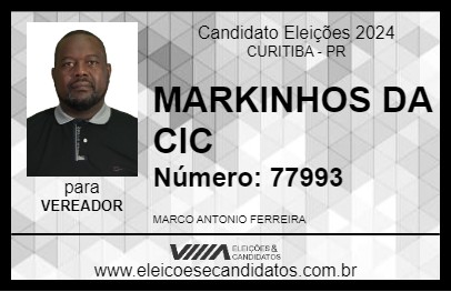 Candidato MARKINHOS DA CIC 2024 - CURITIBA - Eleições