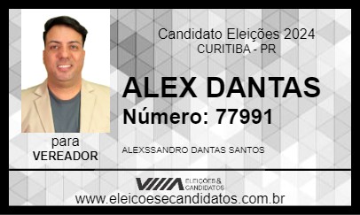 Candidato ALEX DANTAS 2024 - CURITIBA - Eleições